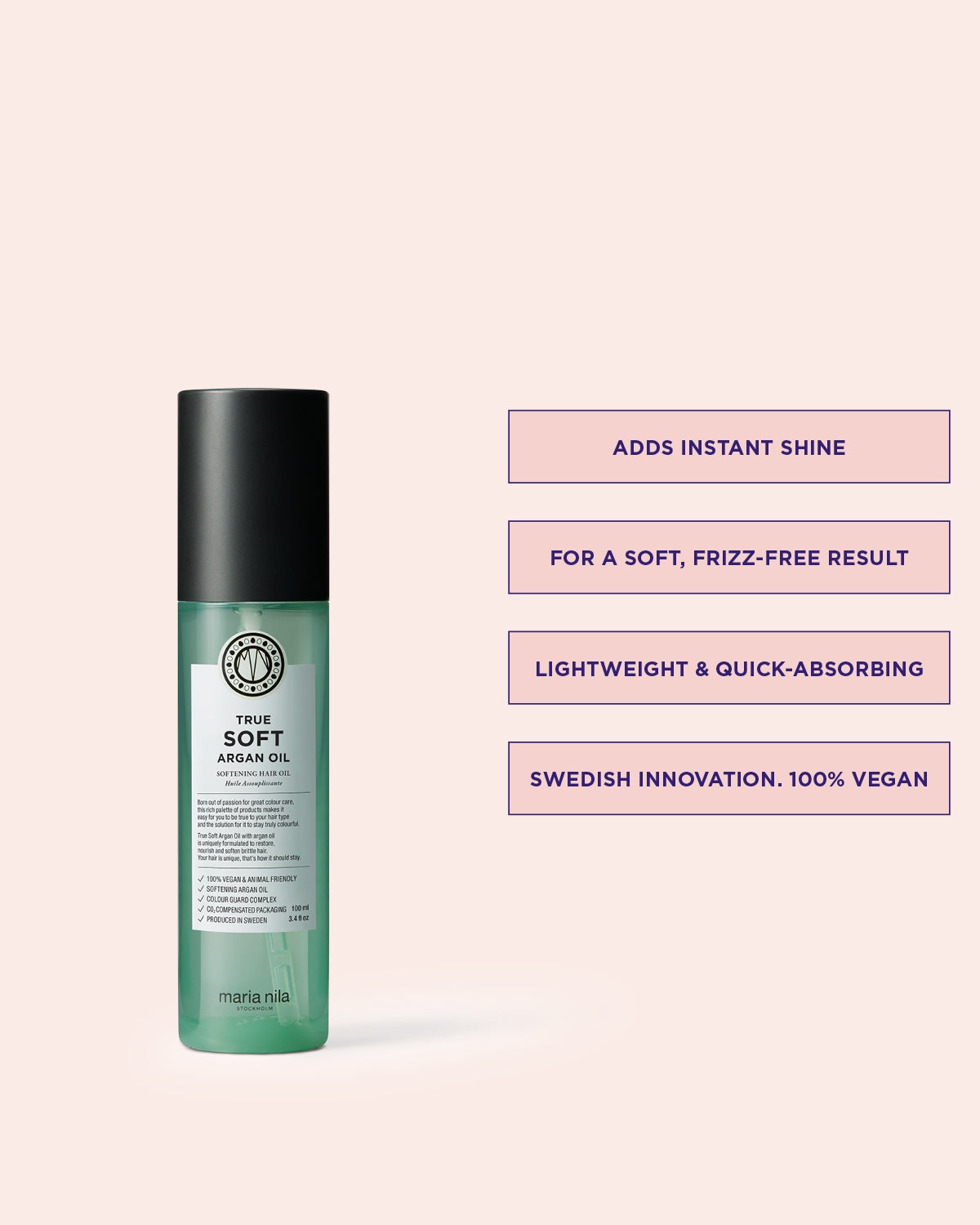 True Soft argan hair oil with lightweight formula