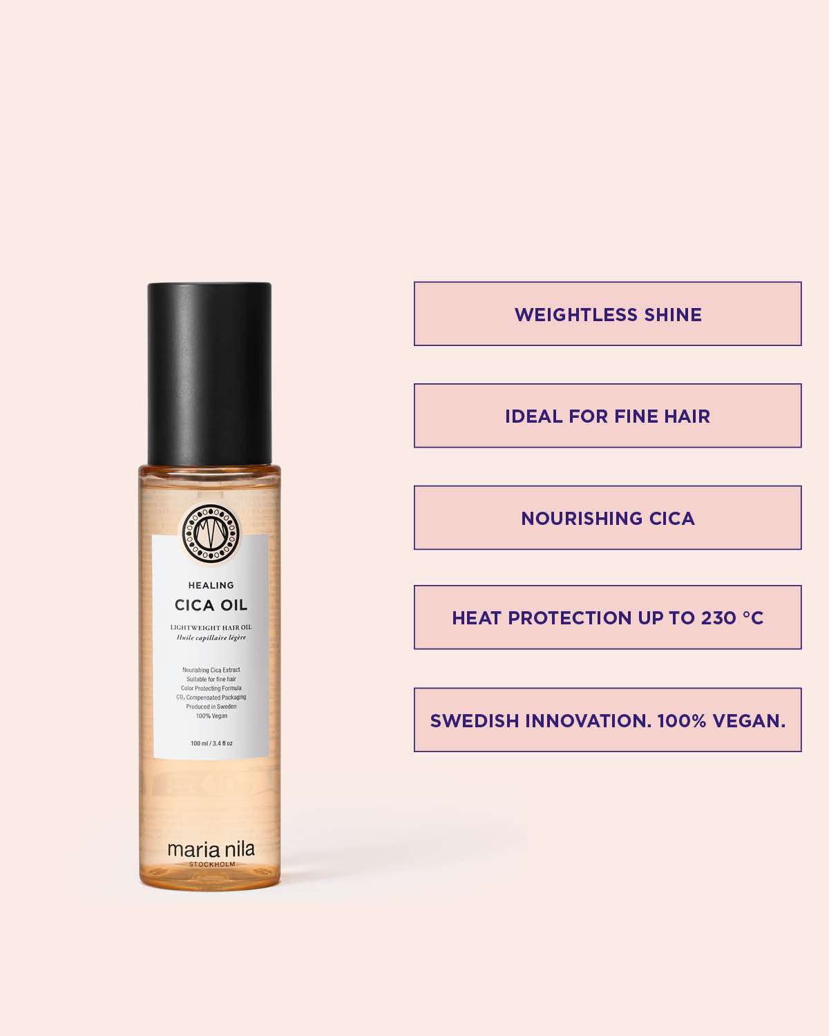 Maria Nila Cica Oil is a weightless hair oil