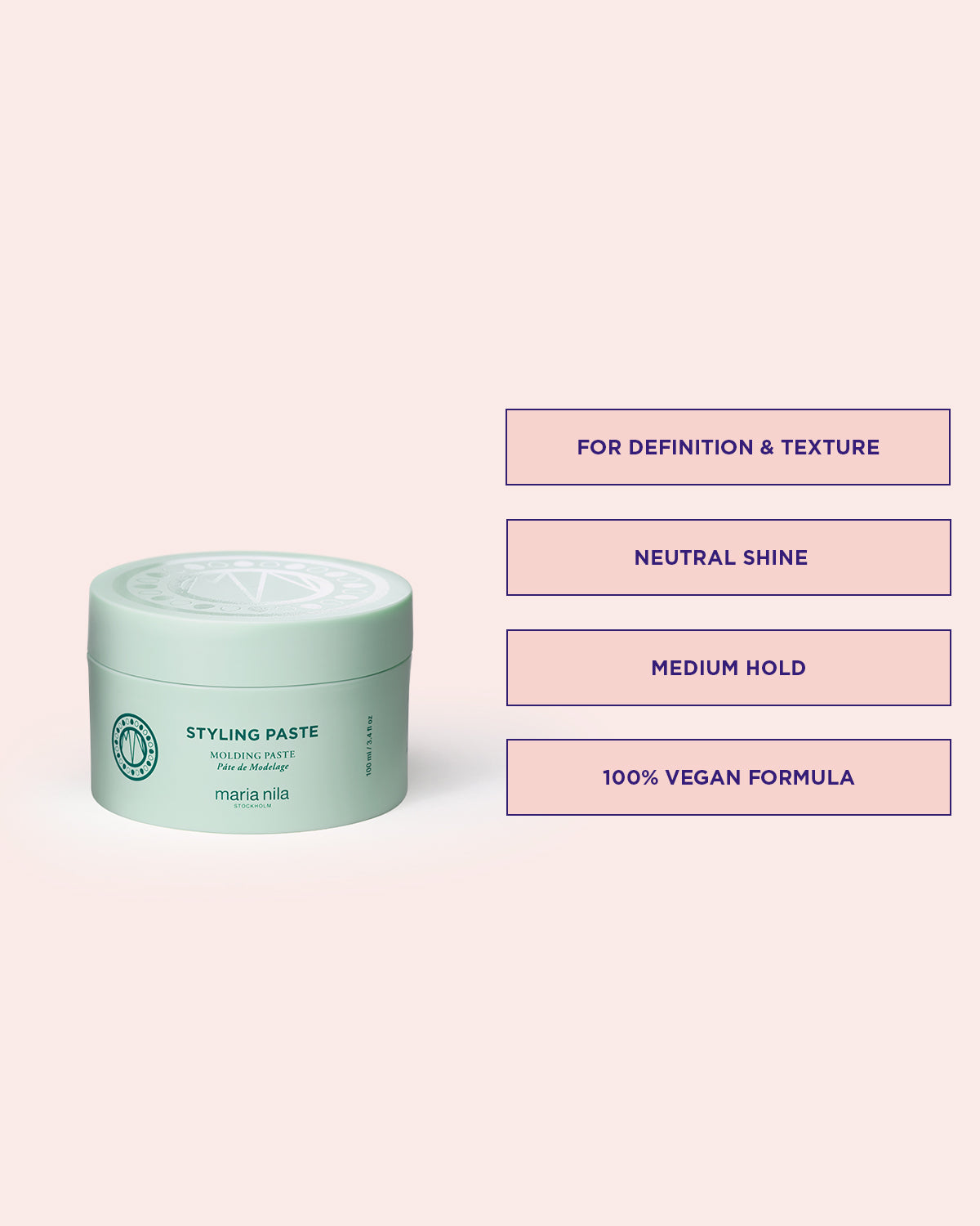 Styling Paste Wax is a thickening, texturizing molding paste with neutral shine
